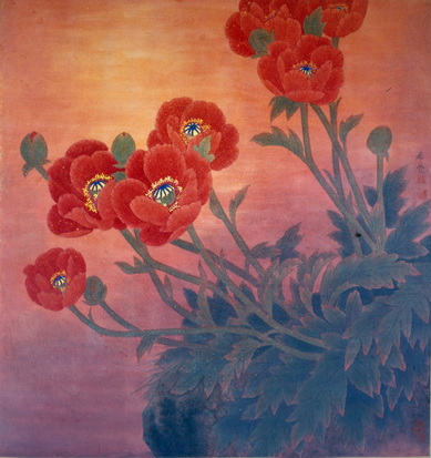 百花《朝阳》参加全国“与世纪同行工笔重彩艺术精品展”，并编入画册.jpg